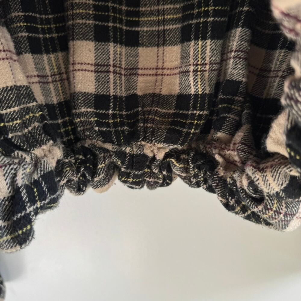R13 Plaid Gathered Hem Workshirt Size XS - Picture 10 of 13